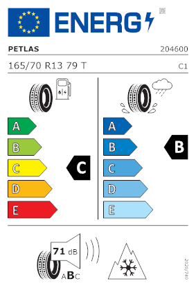 Etichetta per gomma: PETLAS, SNOWMASTER 2 165/70 R13 79T Invernali