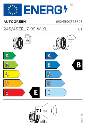 Etichetta per gomma: AUTOGREEN, SPORT MACRO SSC3 XL 245/45 R17 99W Estive