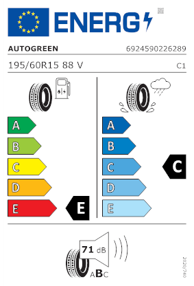 Etichetta per gomma: AUTOGREEN, SMART CHASER SC1 195/60 R15 88V Estive