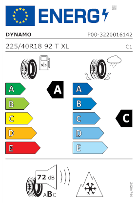 Etichetta per gomma: DYNAMO, SNOW-H MSL01 XL 225/40 R18 92T Invernali