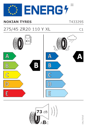 Etichetta per gomma: NOKIAN, POWERPROOF 1 XL MFS 275/45 R20 110Y Estive