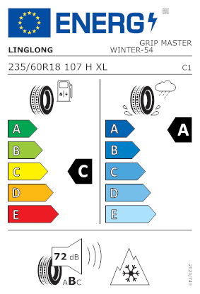 Etichetta per gomma: LINGLONG, GRIP MASTER WINTER 235/60 R18 107H Invernali