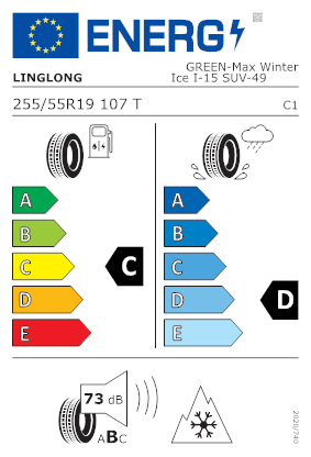 Etichetta per gomma: LINGLONG, GREENMAX WINTER ICE I-15 SUV 255/55 R19 107T Invernali