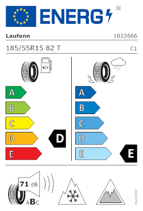 Etichetta per gomma: LAUFENN, LW51 185/55 R15 82T Invernali