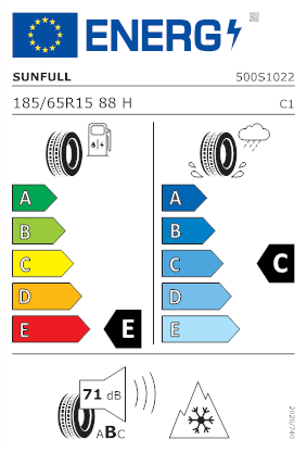 Etichetta per gomma: SUNFULL, SF-983 AS 185/65 R15 88H Quattro-stagioni