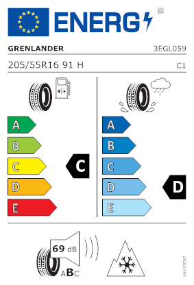 Etichetta per gomma: GRENLANDER, L-SNOW96 205/55 R16 91H Invernali