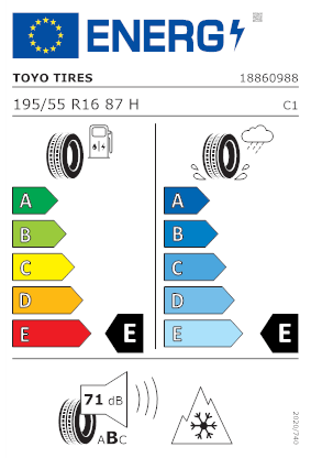 Etichetta per gomma: TOYO, OBSERVE GSI6-HP 195/55 R16 87H Invernali